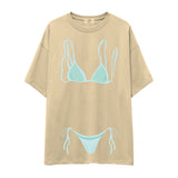 Blue Bikini Oversize Tişört