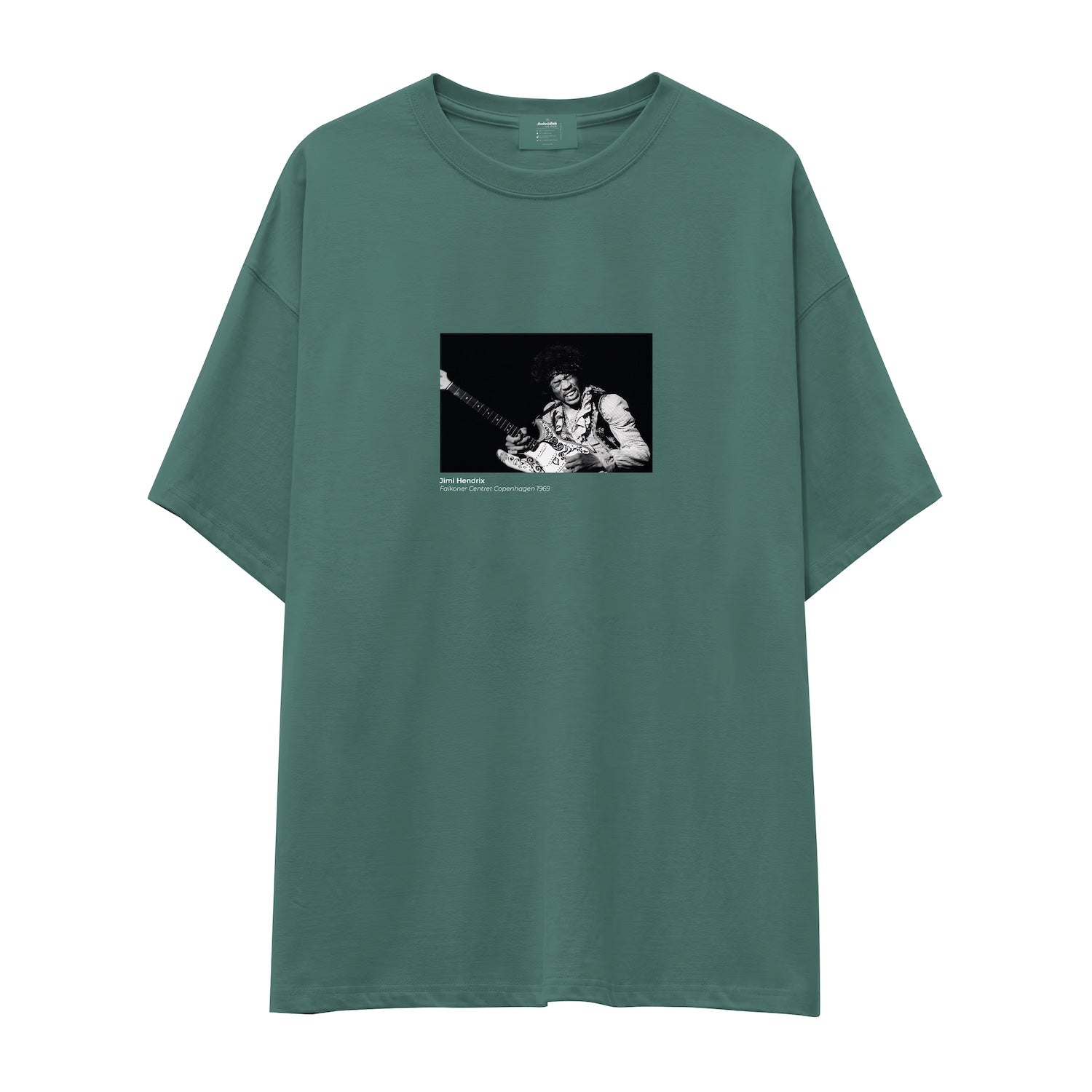 Jimi Hendrix Falkoner Centret Copenhagen 1969 Oversize Tişört