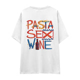Pasta Sex Wine Oversize Tişört
