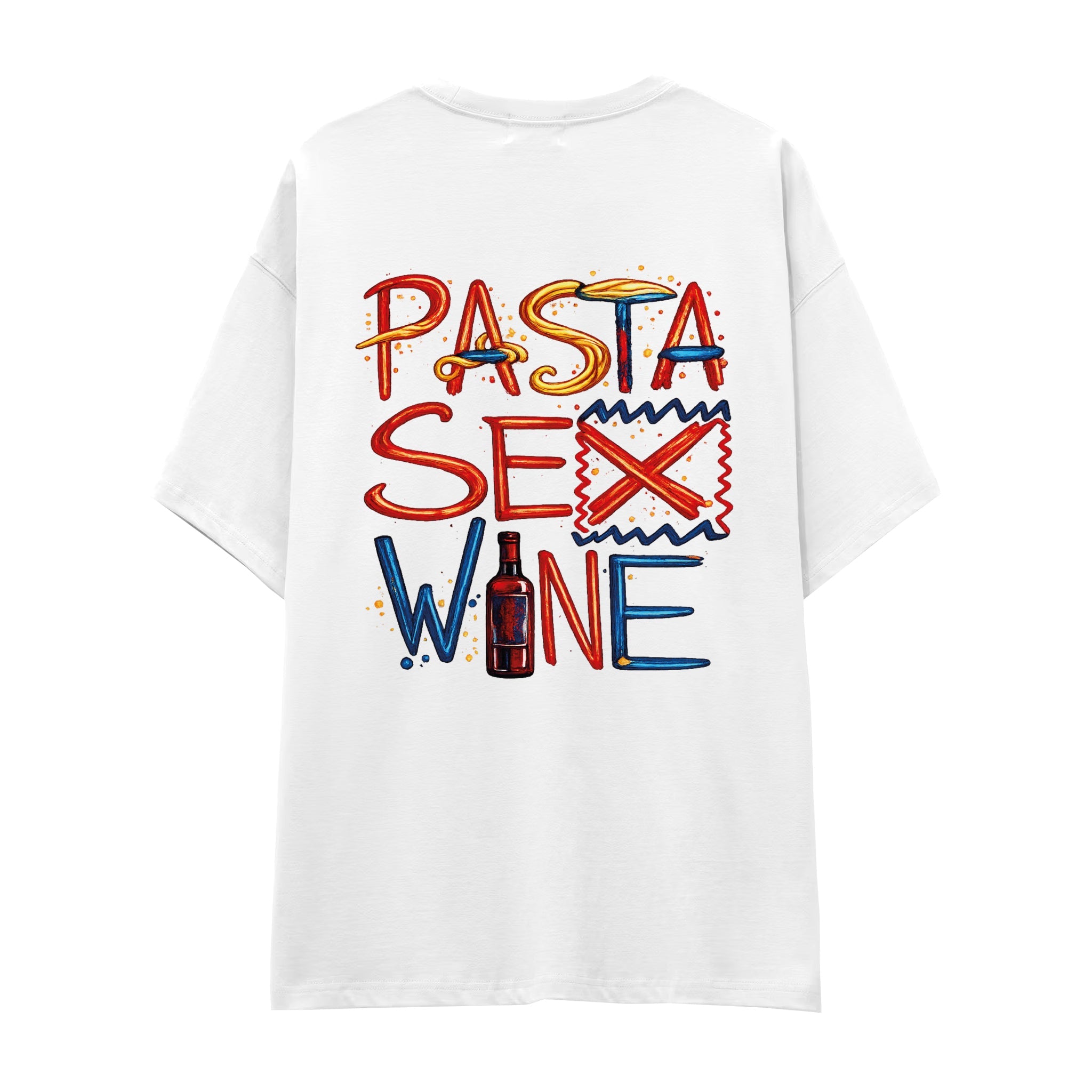 Pasta Sex Wine Oversize Tişört