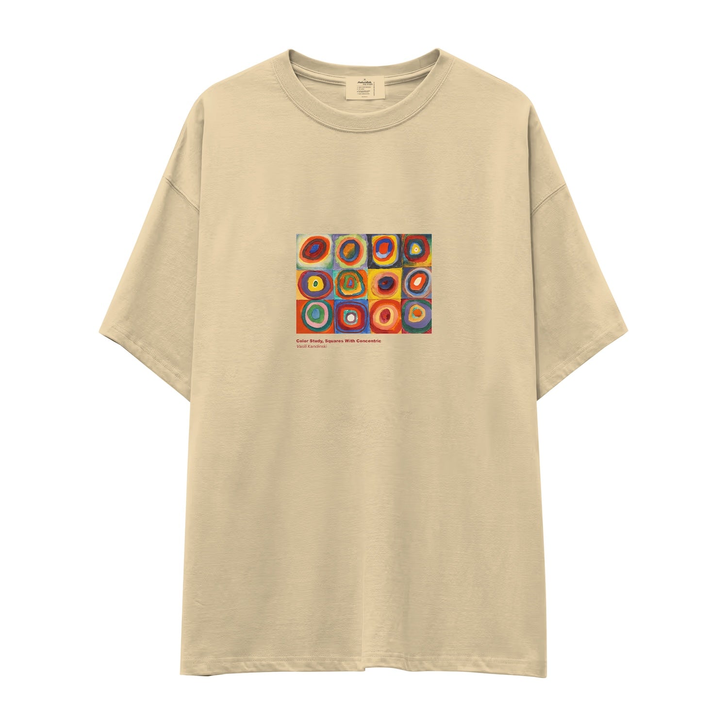 Color Study, Squares With Concentric Circles Oversize Tişört