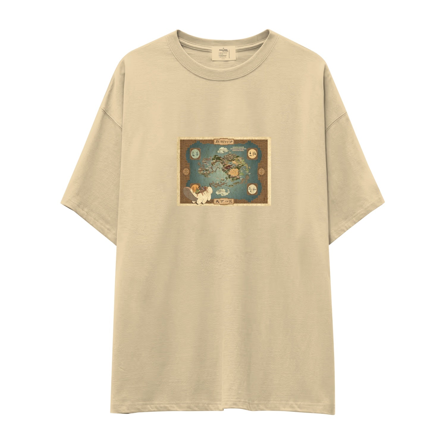 Avatar The Last Airbender Map Oversize Tişört