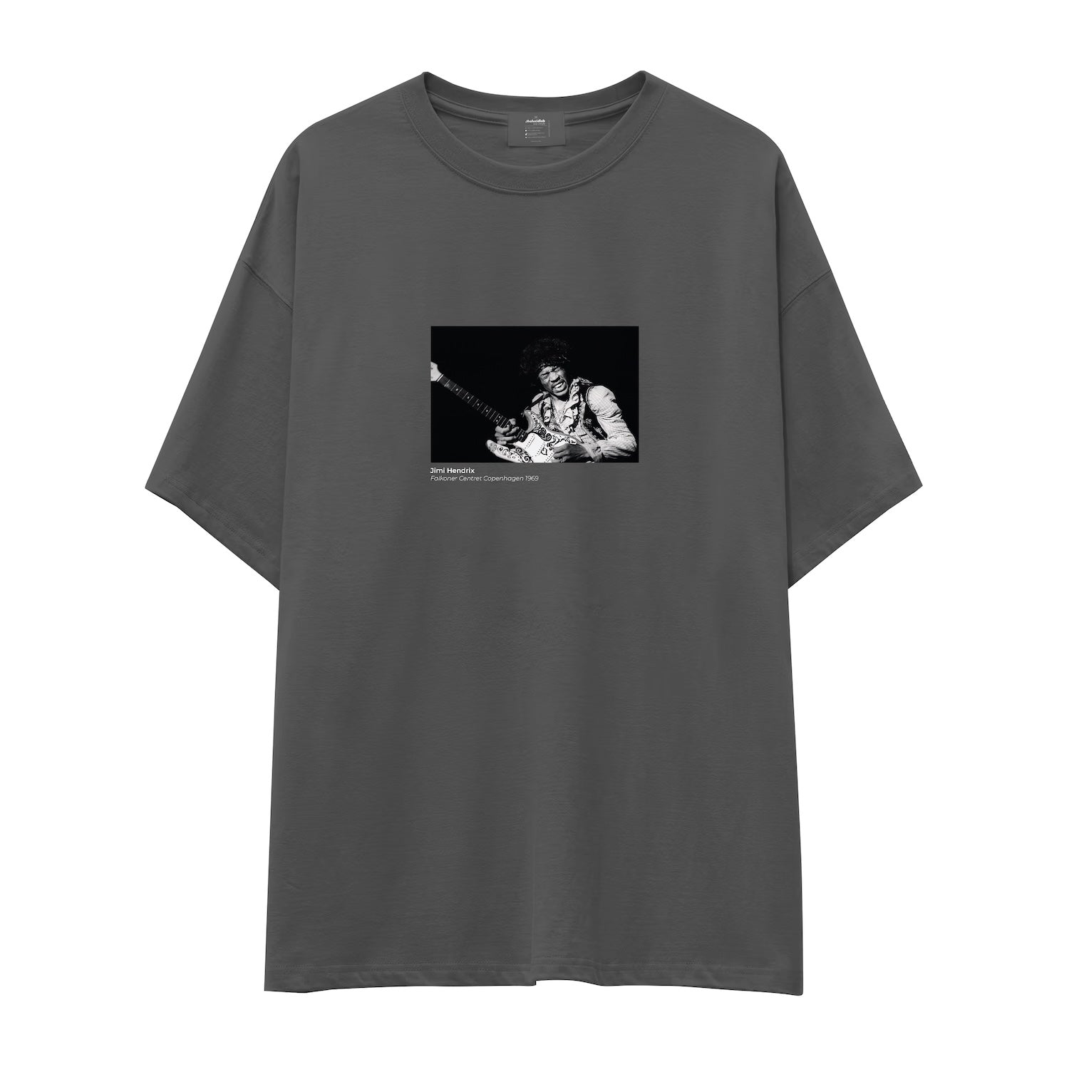 Jimi Hendrix Falkoner Centret Copenhagen 1969 Oversize Tişört