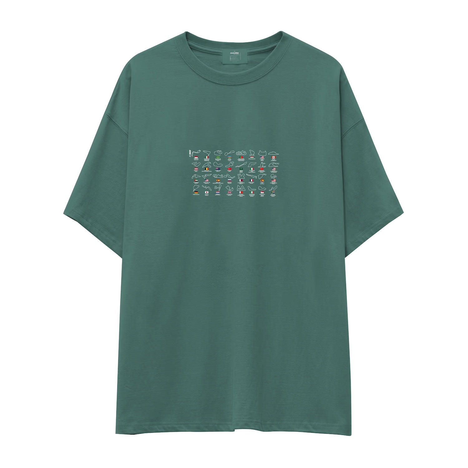 All Tracks / Formula 1 Pistleri Oversize Tişört