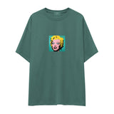 Andy Warhol / Marilyn Monroe Blue Oversize Tişört