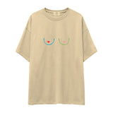 Boobs & Hearts Oversize Tişört
