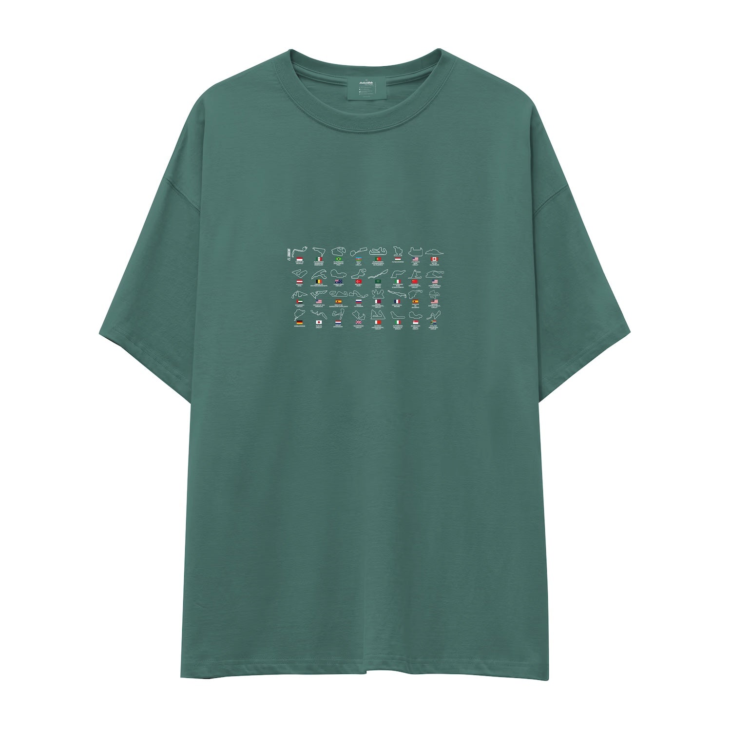 All Tracks / Formula 1 Pistleri Oversize Tişört