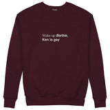 Wake Up Barbie Sweatshirt — Bordo — Görsel 1