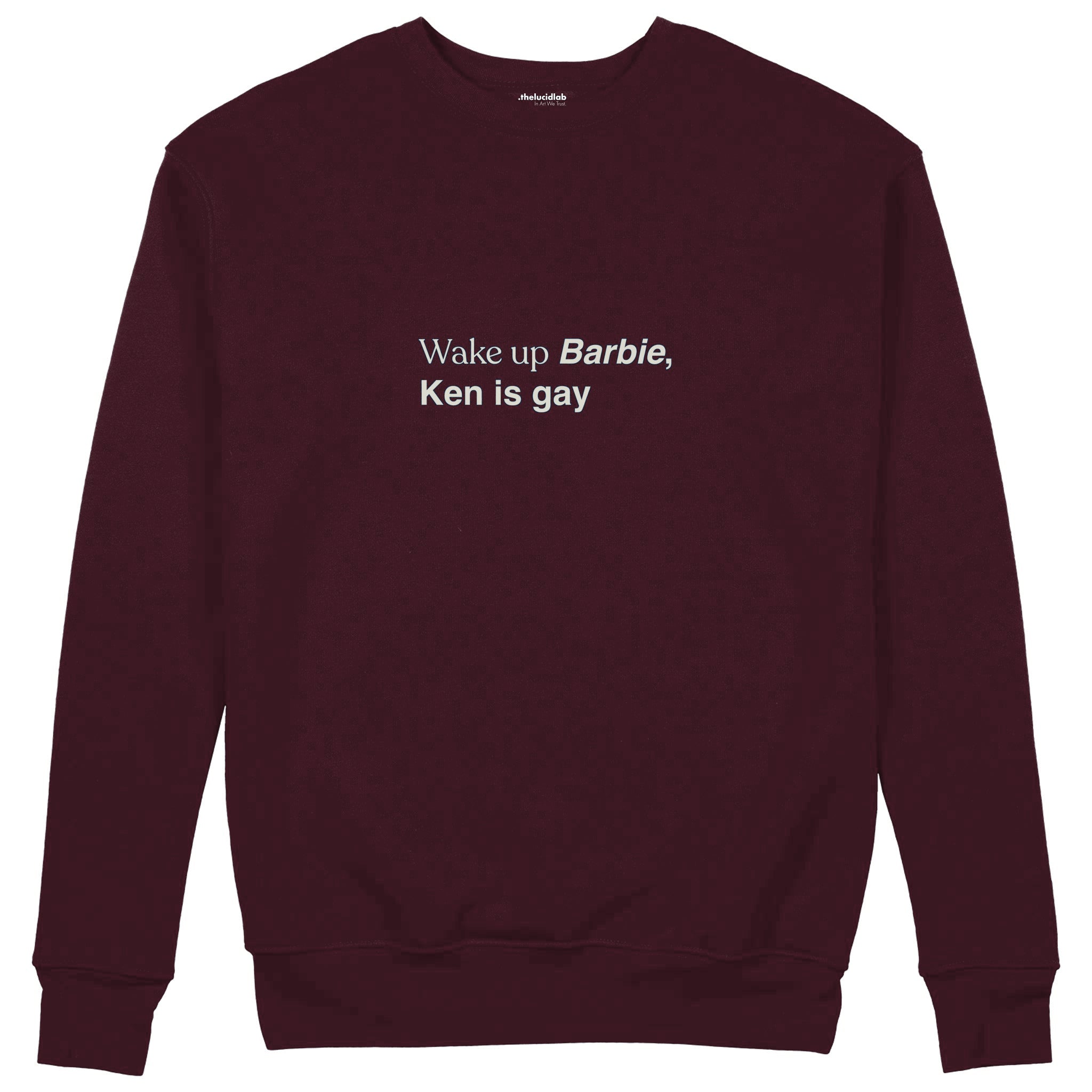 Wake Up Barbie Sweatshirt — Bordo — Görsel 1