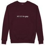 My Ex Is Gay Sweatshirt — Bordo — Görsel 1