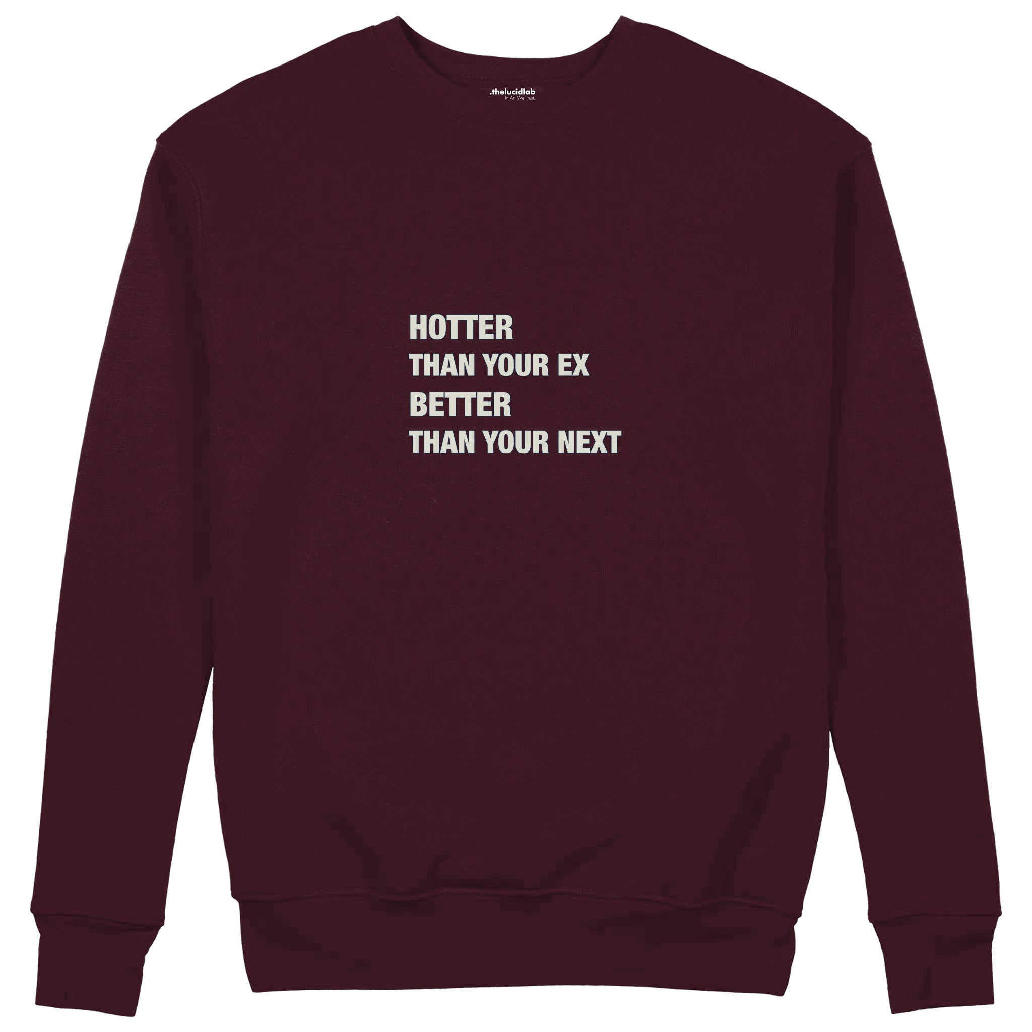 Hotter & Better Sweatshirt — Bordo — Görsel 1
