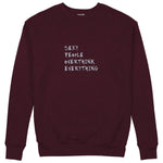 Sexy People Overthink Sweatshirt — Bordo — Görsel 1