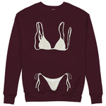 White Bikini Sweatshirt — Bordo — Görsel 1