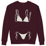 White Bikini Sweatshirt — Bordo — Görsel 1