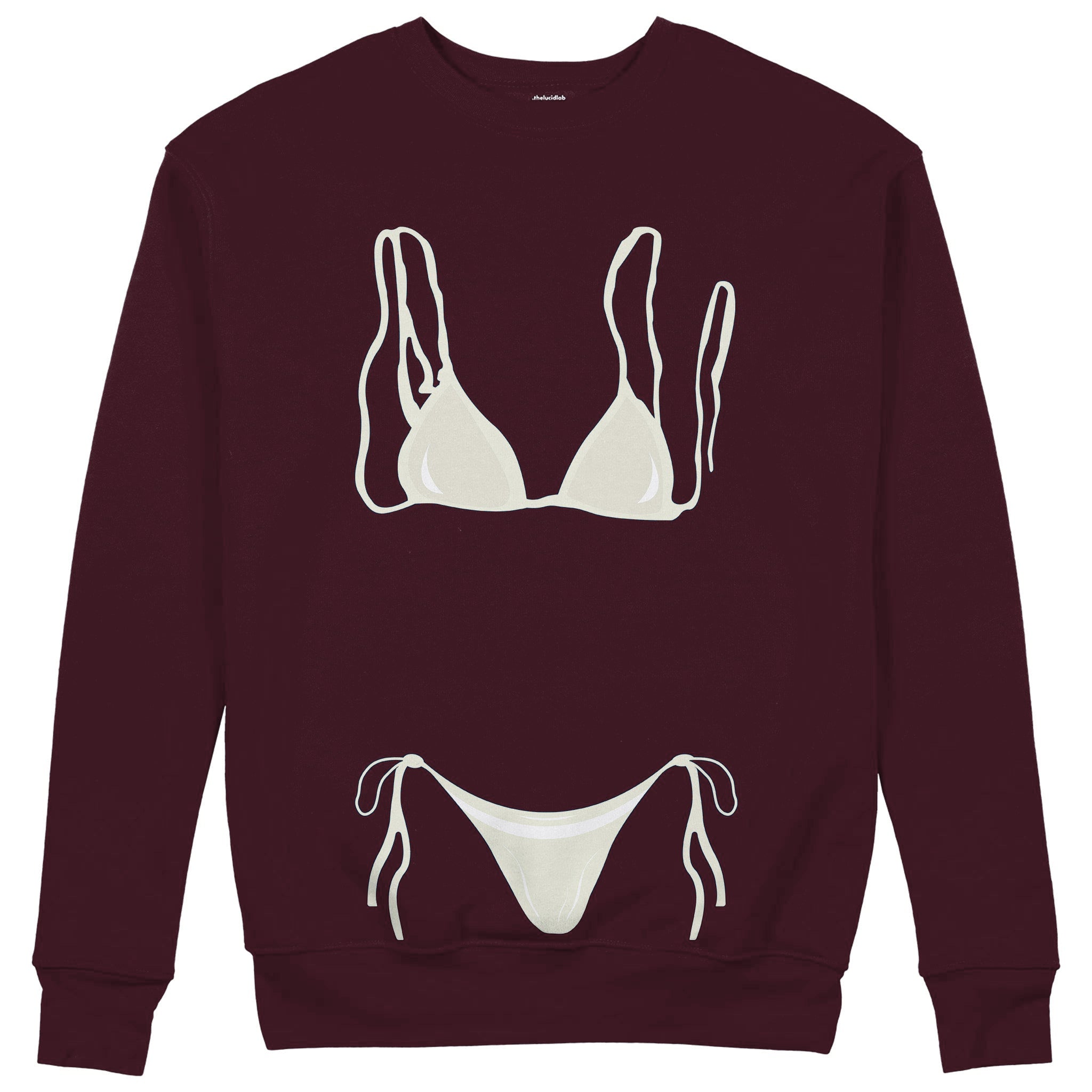 White Bikini Sweatshirt — Bordo — Görsel 1