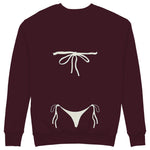 White Bikini Sweatshirt — Bordo — Görsel 2