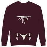 White Bikini Sweatshirt — Bordo — Görsel 2