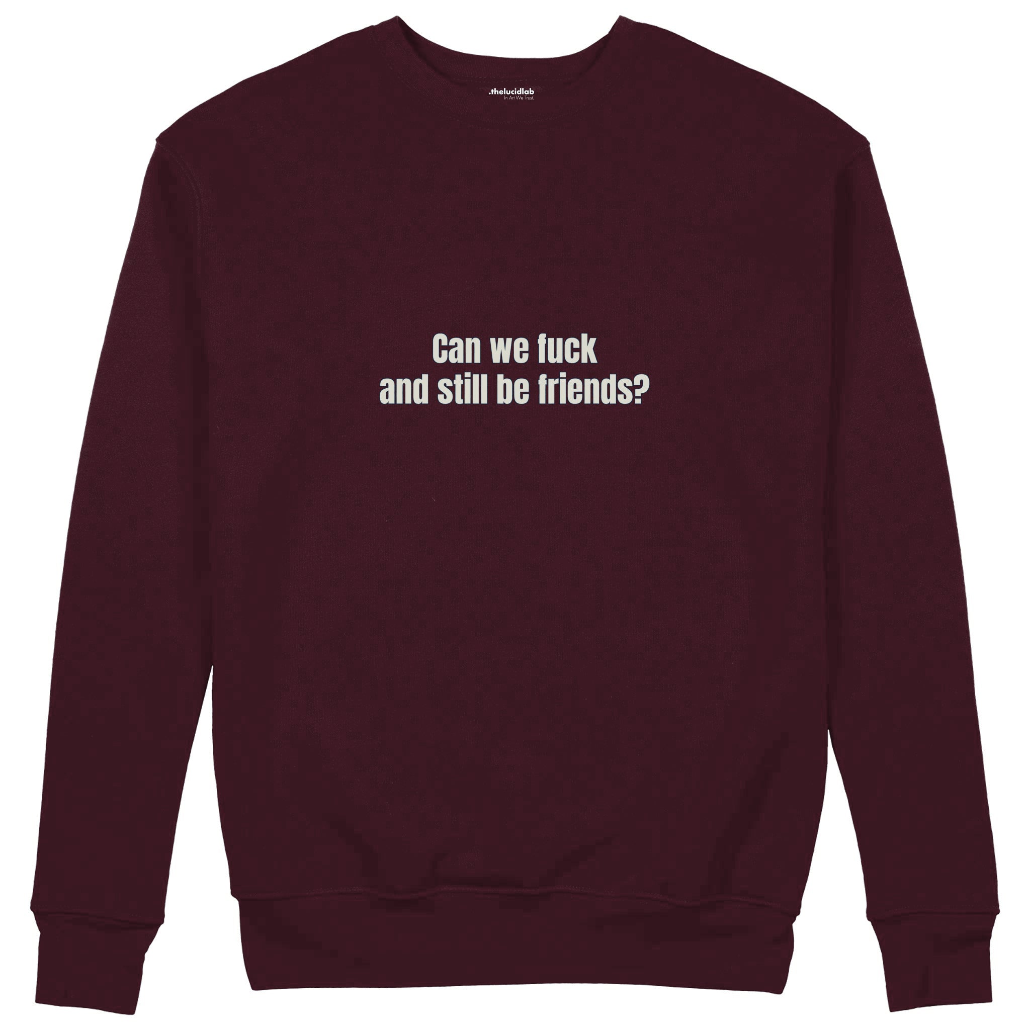 Can We Fuck Sweatshirt — Bordo — Görsel 1