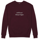 Soft Heart Sharp Tongue Sweatshirt — Bordo — Görsel 1
