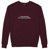 Drama Queen Sweatshirt — Bordo — Görsel 1