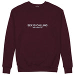 Sex is Calling Sweatshirt — Bordo — Görsel 1