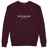 Sex is Calling Sweatshirt — Bordo — Görsel 1