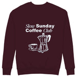 Slow Sunday Coffee Club Sweatshirt — Bordo — Görsel 1