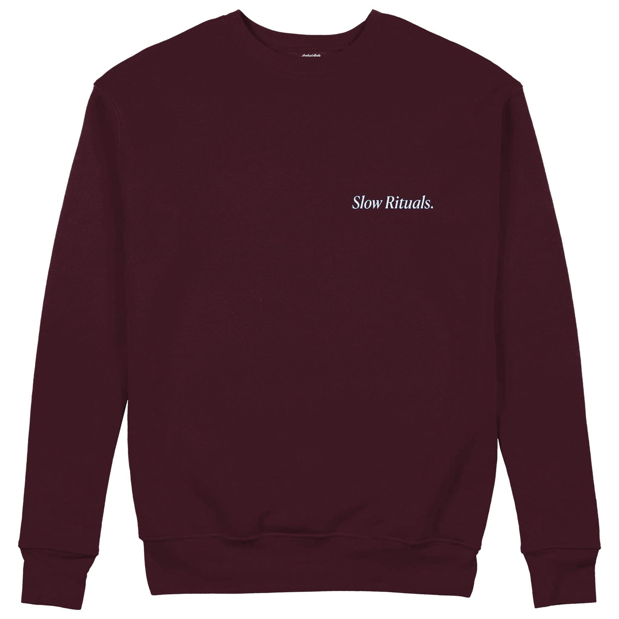 Slow Sunday Coffee Club Sweatshirt — Bordo — Görsel 2