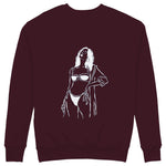 Catch Me By The Sea Sweatshirt — Bordo — Görsel 1