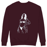 Catch Me By The Sea Sweatshirt — Bordo — Görsel 1