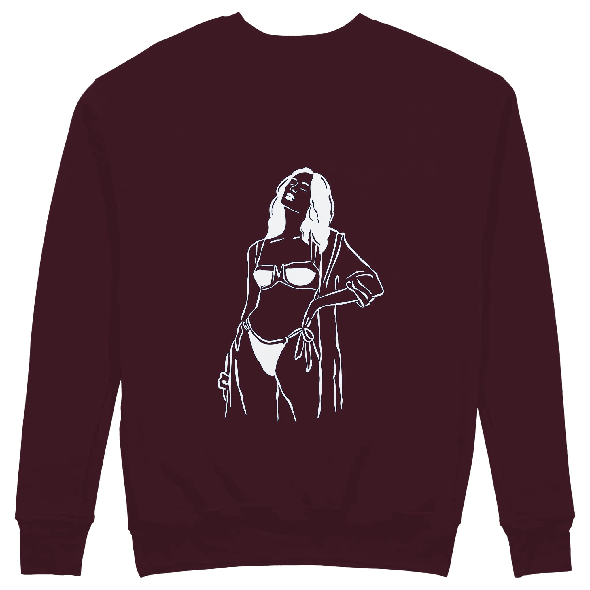 Catch Me By The Sea Sweatshirt — Bordo — Görsel 1