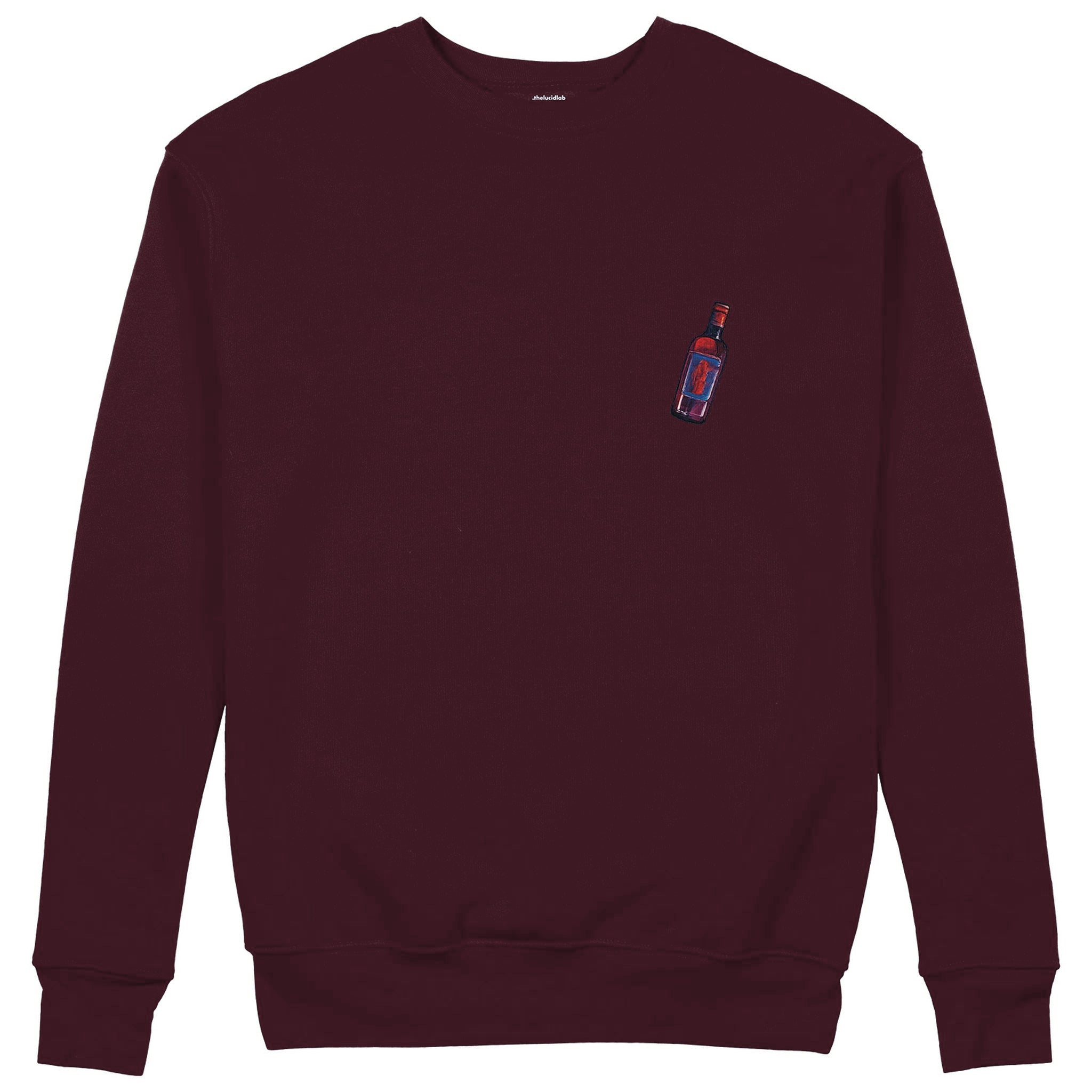 Pasta Sex Wine Sweatshirt — Bordo — Görsel 2