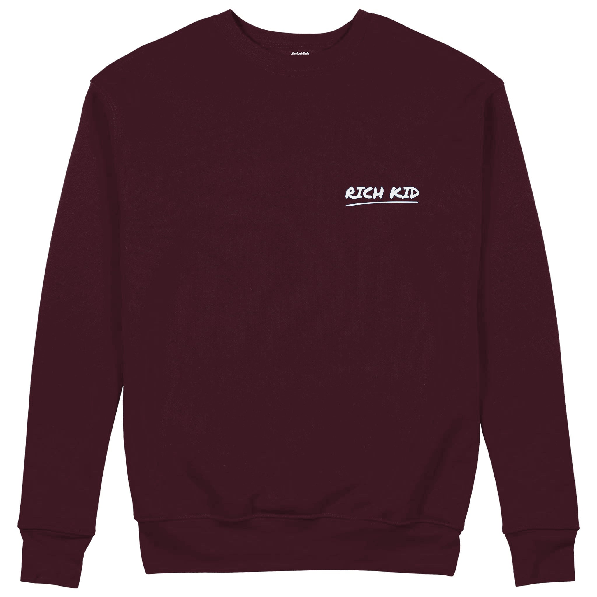 Summer Is Cool If You're Rich Sweatshirt — Bordo — Görsel 2