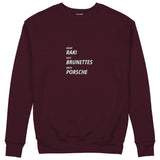 Drink Date Drive Sweatshirt — Bordo — Görsel 1
