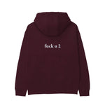 FUCK U Hoodie — Bordo — Görsel 1