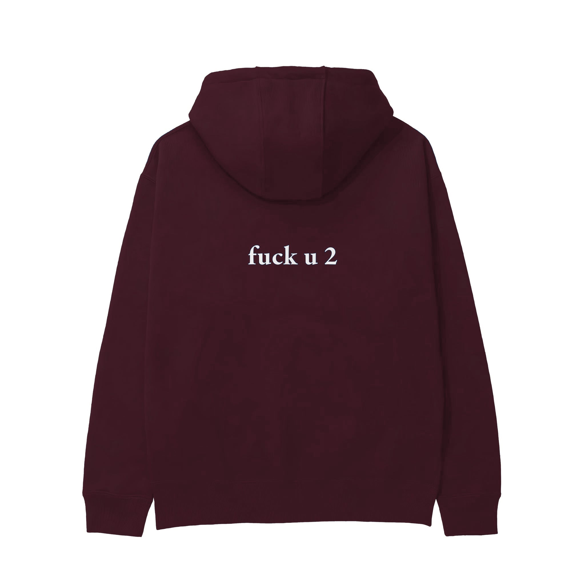 FUCK U Hoodie — Bordo — Görsel 1