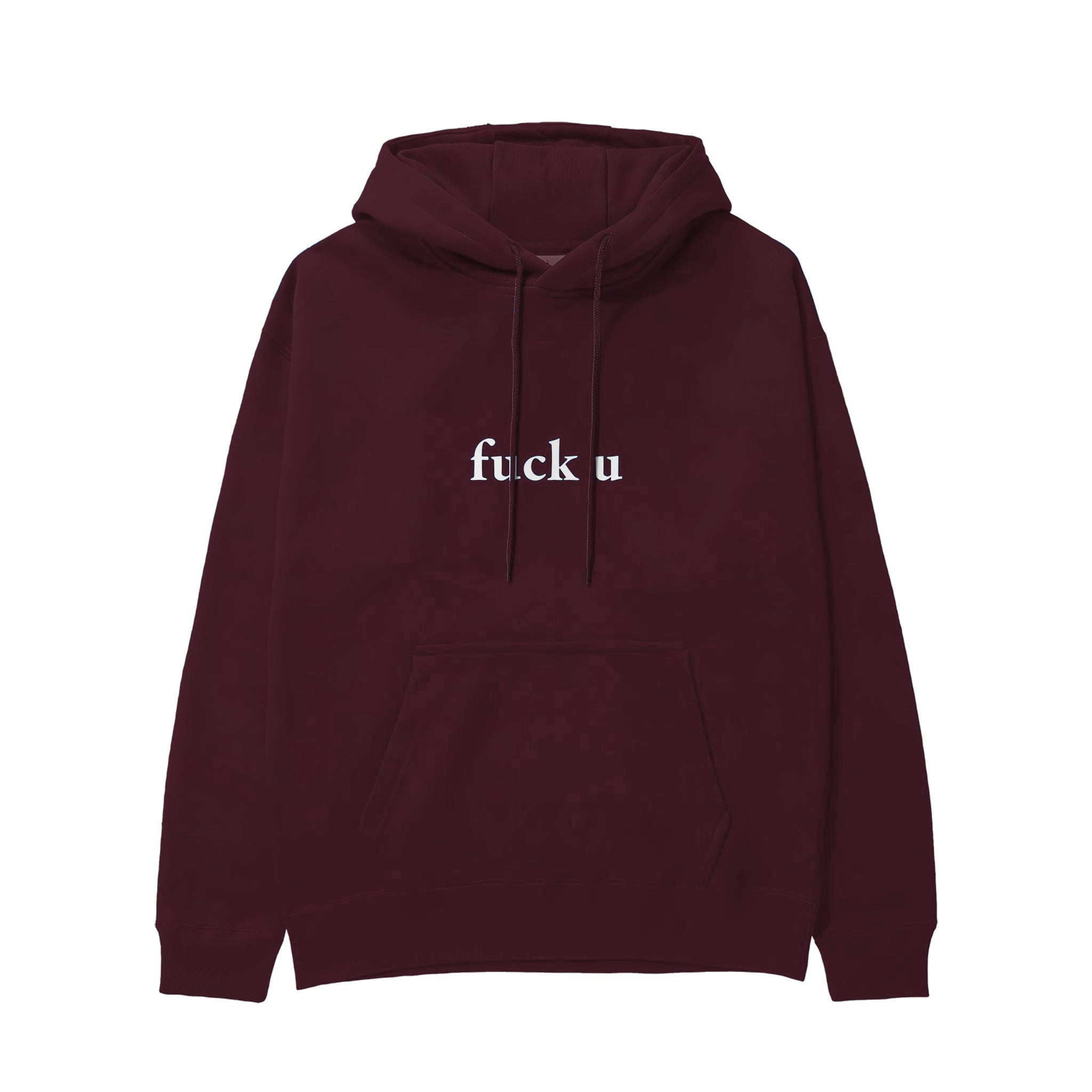 FUCK U Hoodie — Bordo — Görsel 2