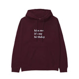 Kiss Me It's My Birthday Hoodie — Bordo — Görsel 1
