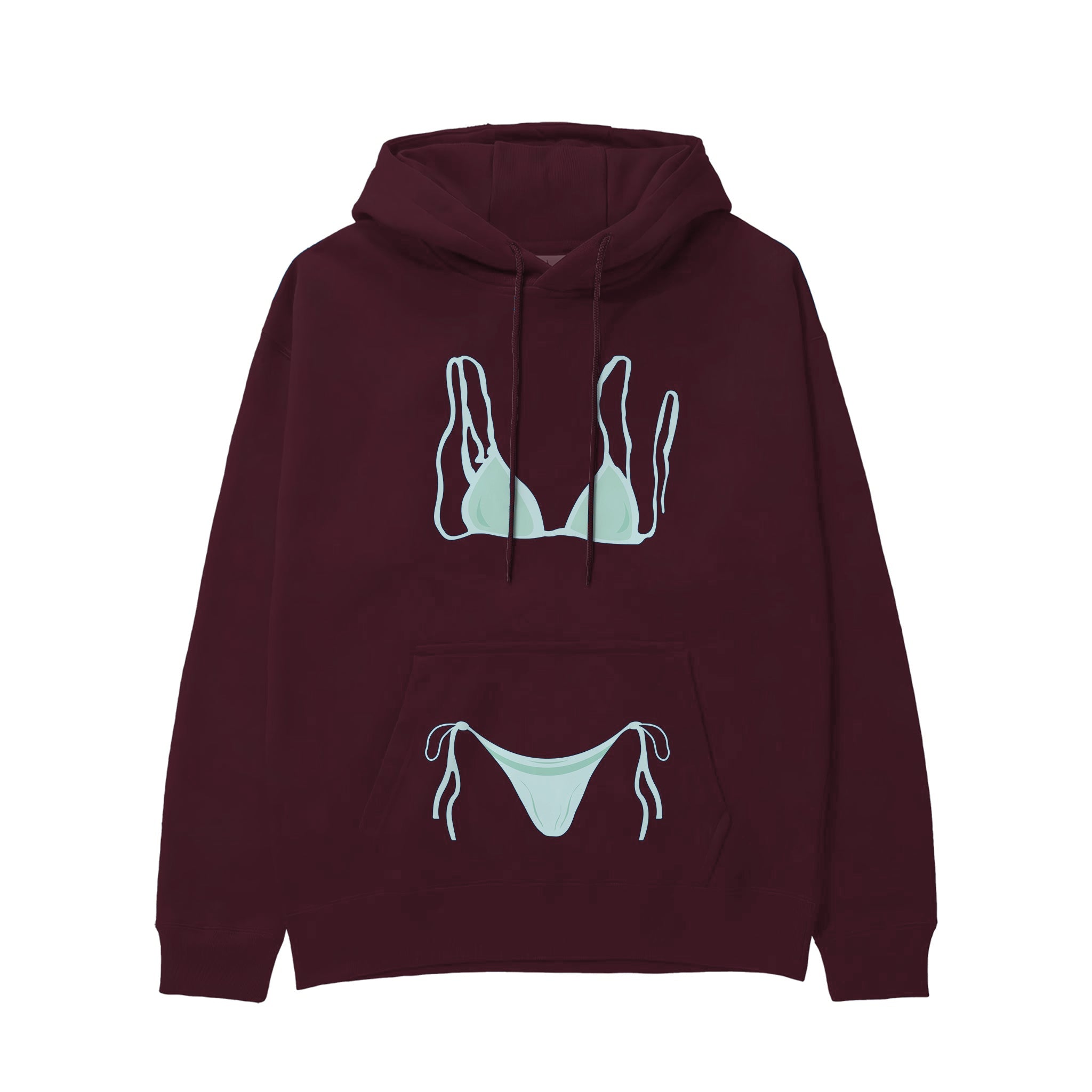 Blue Bikini Hoodie — Bordo — Görsel 1