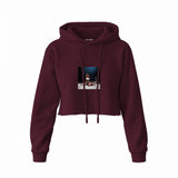 Muhammed Ali And Sonny Liston Usa 1965 Crop Hoodie — Bordo — Görsel 1