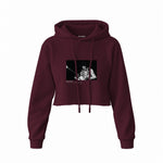 Jimi Hendrix Falkoner Centret Copenhagen 1969 Crop Hoodie — Bordo — Görsel 1
