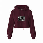 Keith Richards Montauk New York 1975 Crop Hoodie — Bordo — Görsel 1