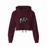 Led Zeppelin Limo Los Angeles 1971 Crop Hoodie — Bordo — Görsel 1