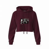 Led Zeppelin Limo Los Angeles 1971 Crop Hoodie — Bordo — Görsel 1