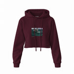 The Green Wave Crop Hoodie — Bordo — Görsel 1