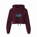 The Starry Night Crop Hoodie — Bordo — Görsel 1