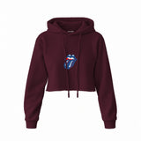 The Rolling Stones Blue Crop Hoodie — Bordo — Görsel 1