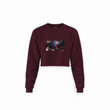 Michael Jordan Chicago Bulls 1997 Crop Sweatshirt — Bordo — Görsel 1