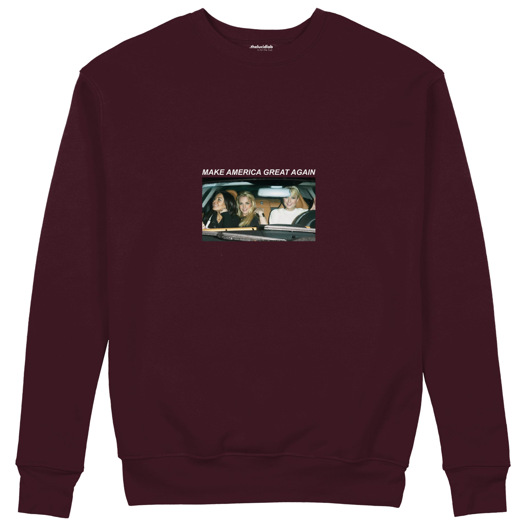Make America Great Again Sweatshirt — Bordo — Görsel 1
