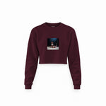 Muhammed Ali And Sonny Liston Usa 1965 Crop Sweatshirt — Bordo — Görsel 1